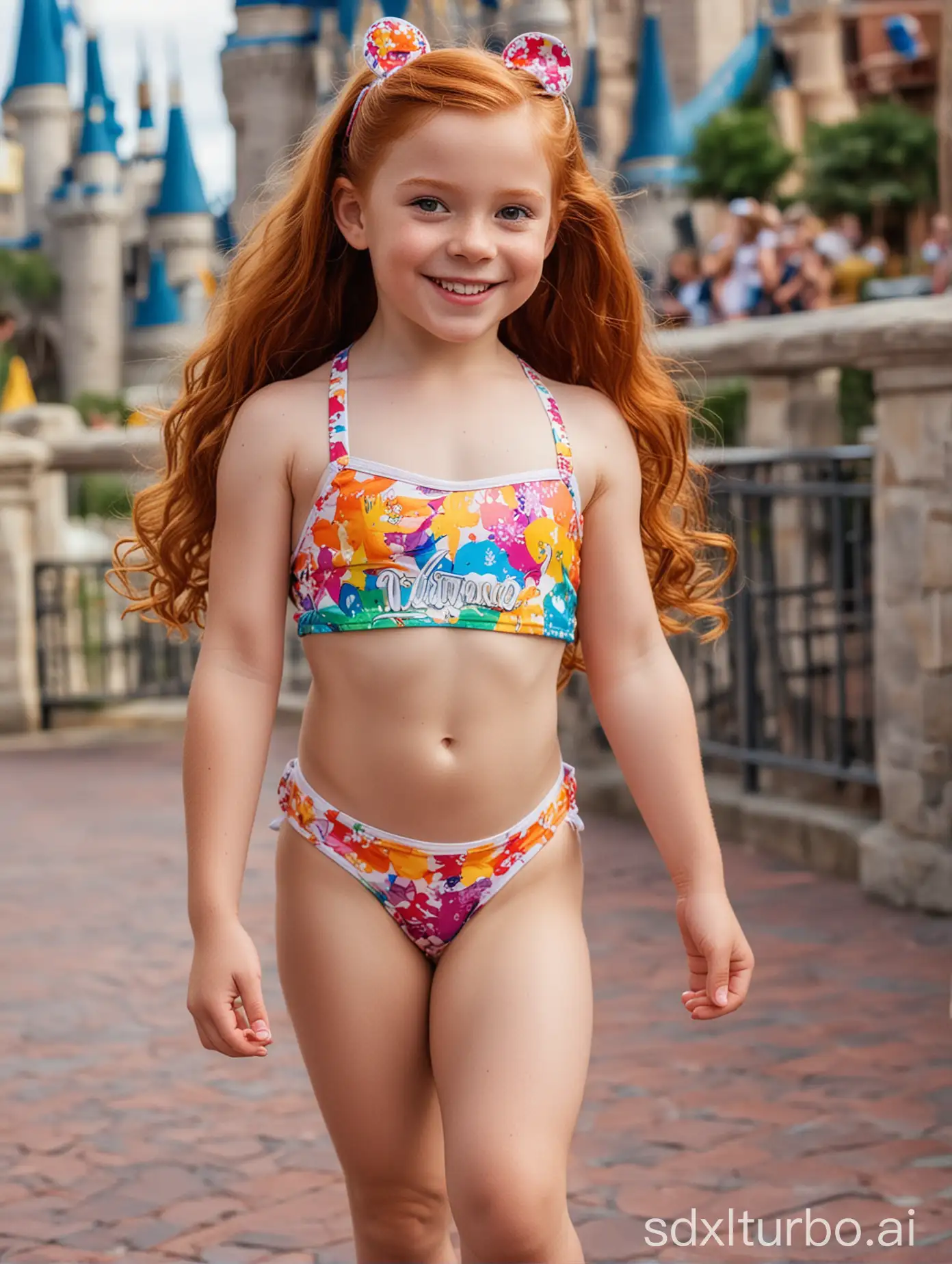 Ginger-Girl-in-Disney-Bikini-Swimsuit-at-Disney-World