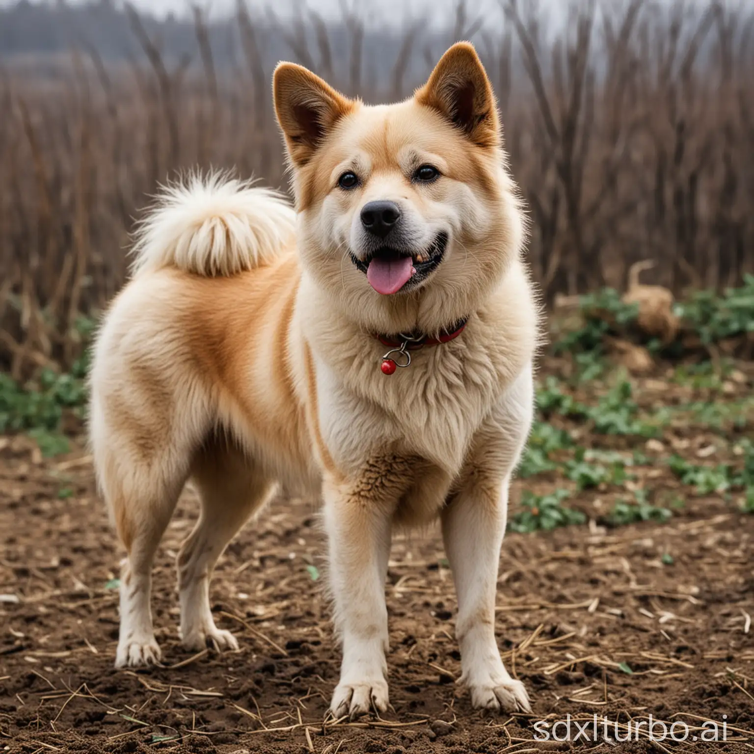 Chinese-Farm-Dog-in-Natural-Rural-Setting