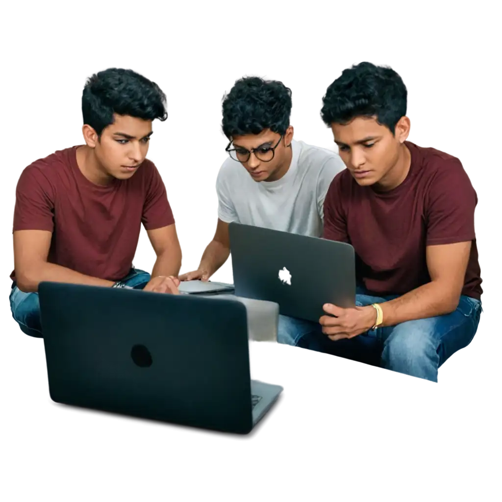 Young-Indian-Male-Students-Learning-Film-Editing-on-MacBooks-PNG-Image-for-Visual-Storytelling-and-Technology