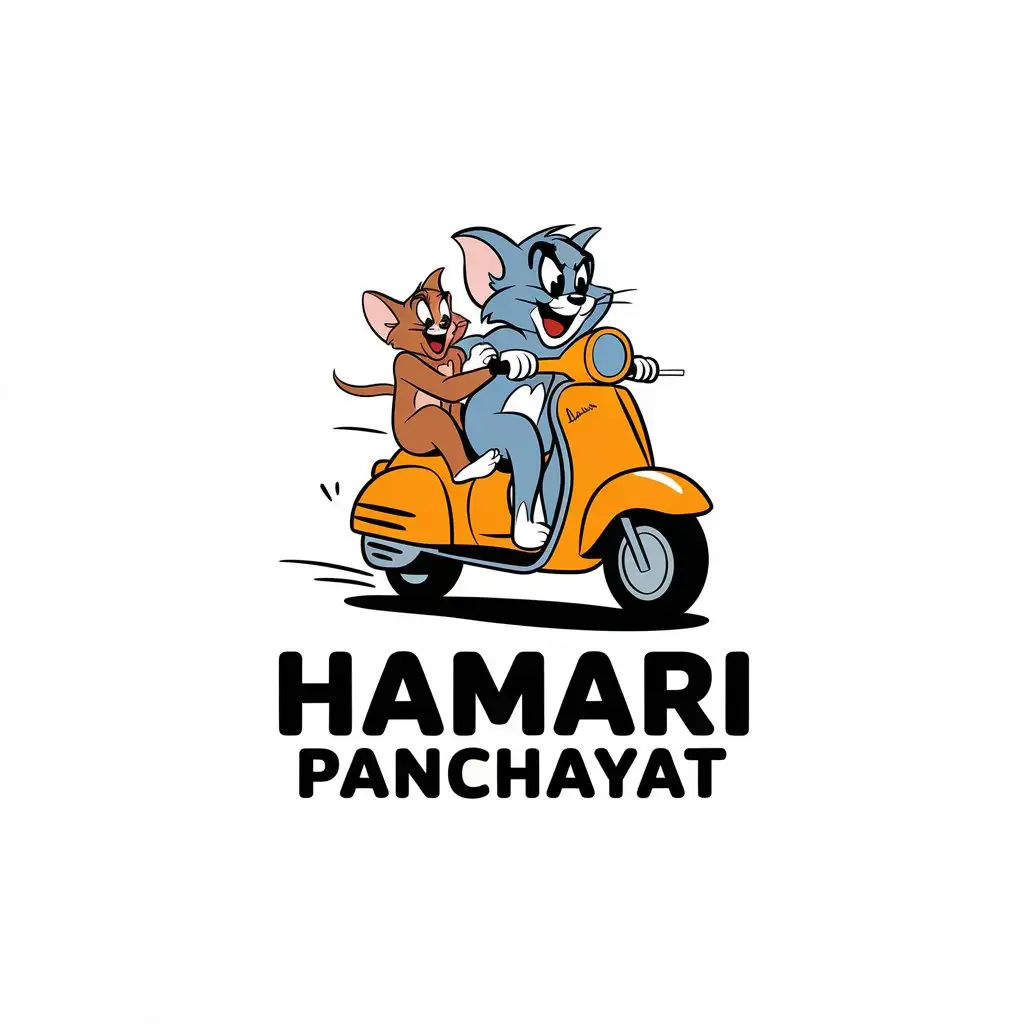 LOGO Design for Hamari Panchayat Tom and Jerry on Honda Activa for Animal Pets Industry