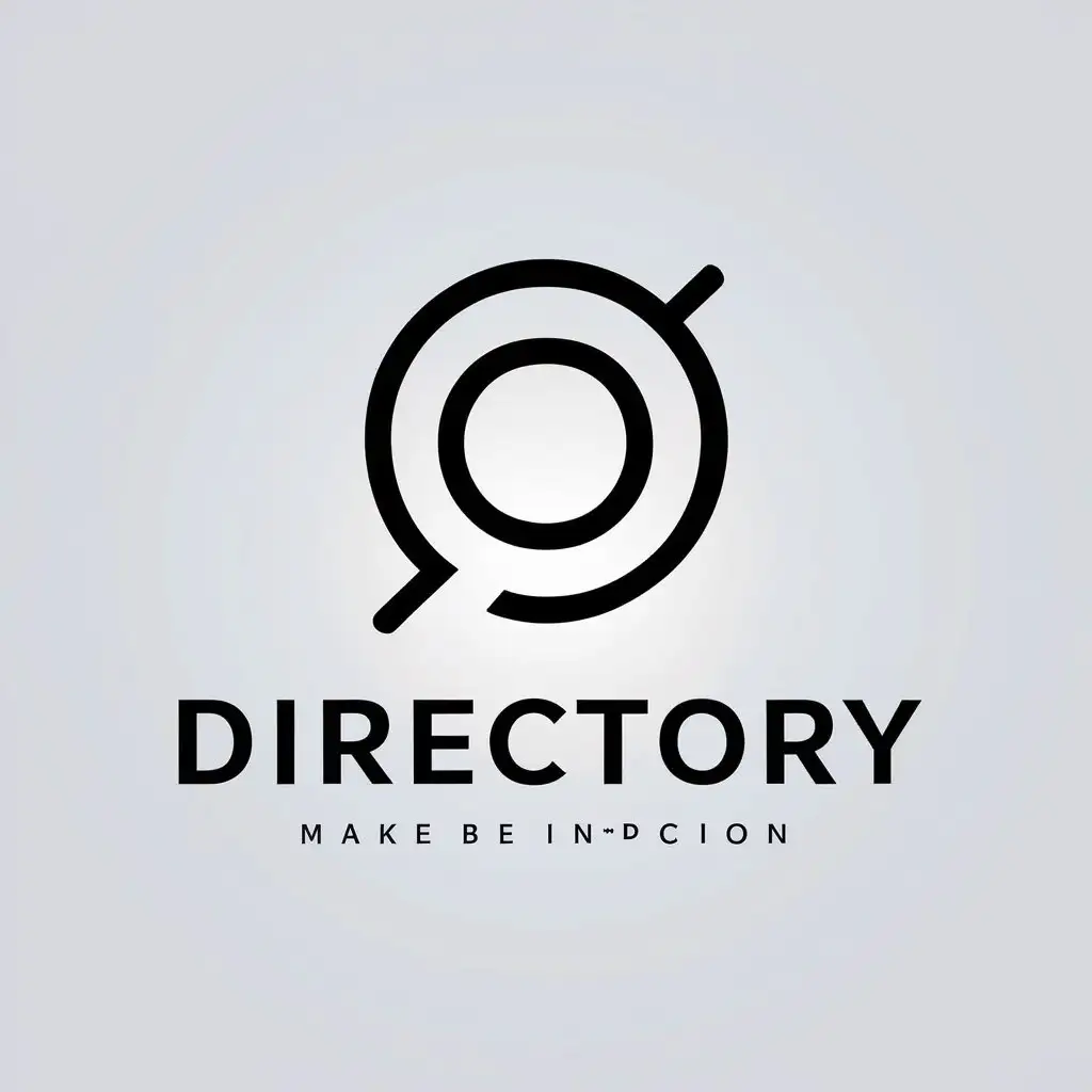 a vector logo design,with the text "directory", main symbol:directory,Minimalistic,be used in Internet industry,clear background