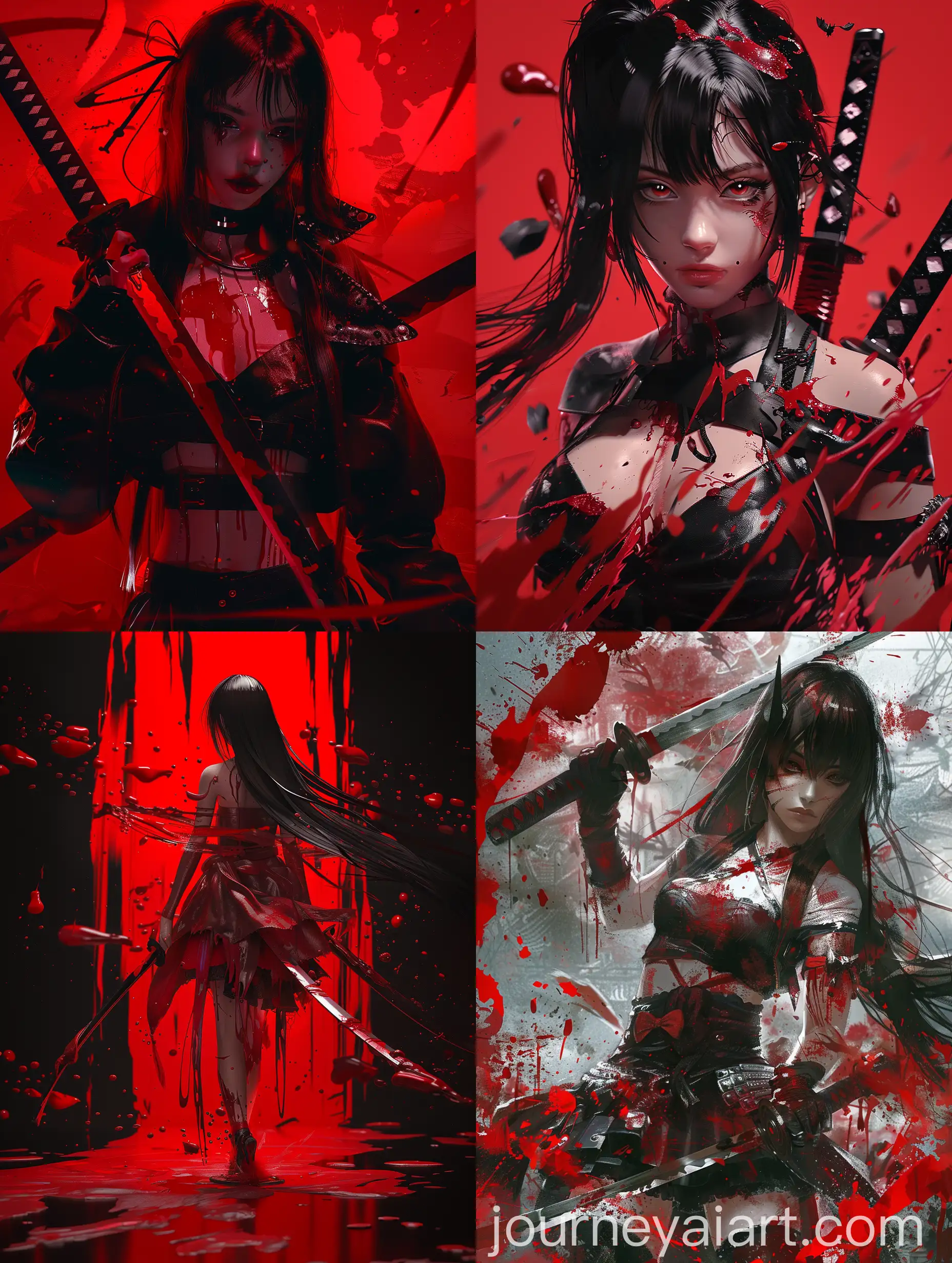 Flirty-Anime-Girl-with-Dual-Katanas-in-Creepy-Horror-Scene