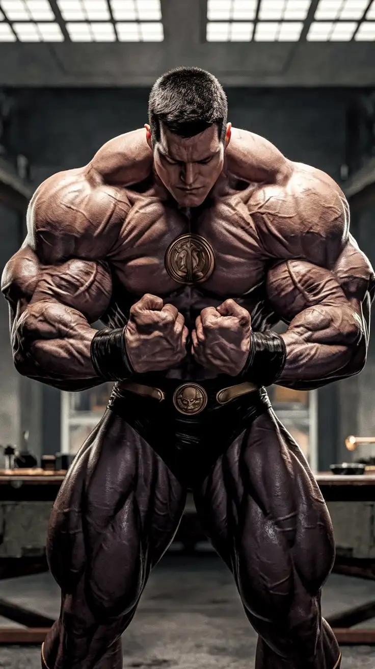 Massive musclegod superheroes flex reverently. 25 years old.