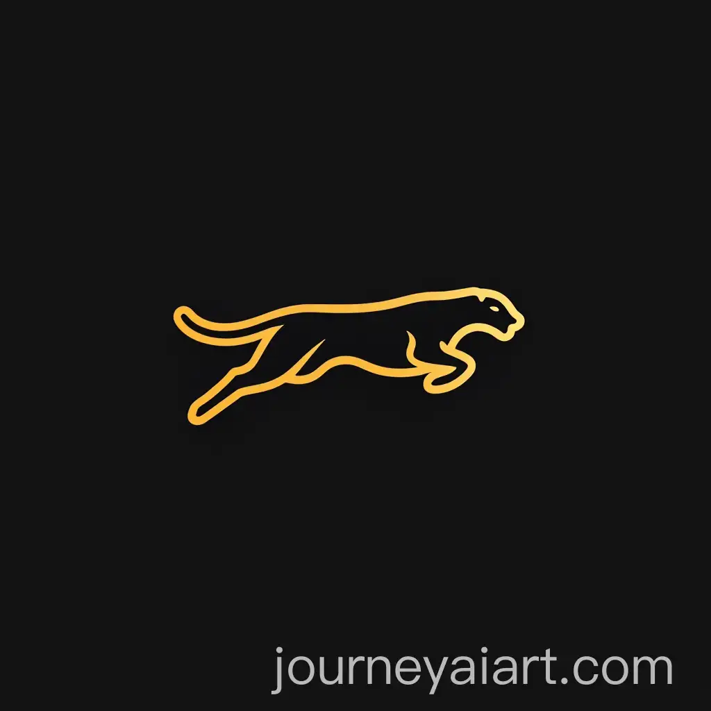Running-Cheetah-Logo-Design-with-Gold-Gradient-Lines
