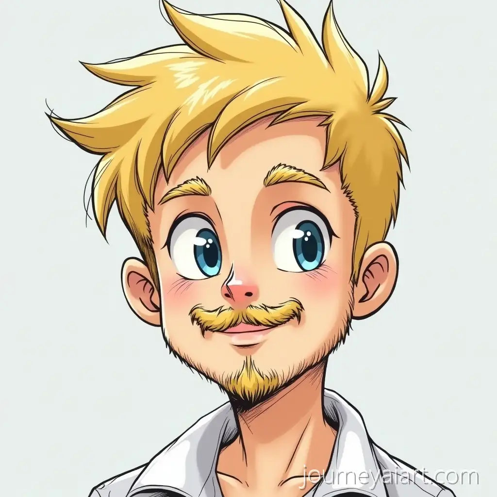 Blond-BlueEyed-Man-Cartoon-Portrait-in-Sketch-Style