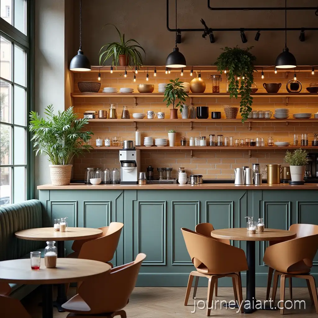 Cozy-Artistic-Wall-of-a-Modern-Cafe-Interior