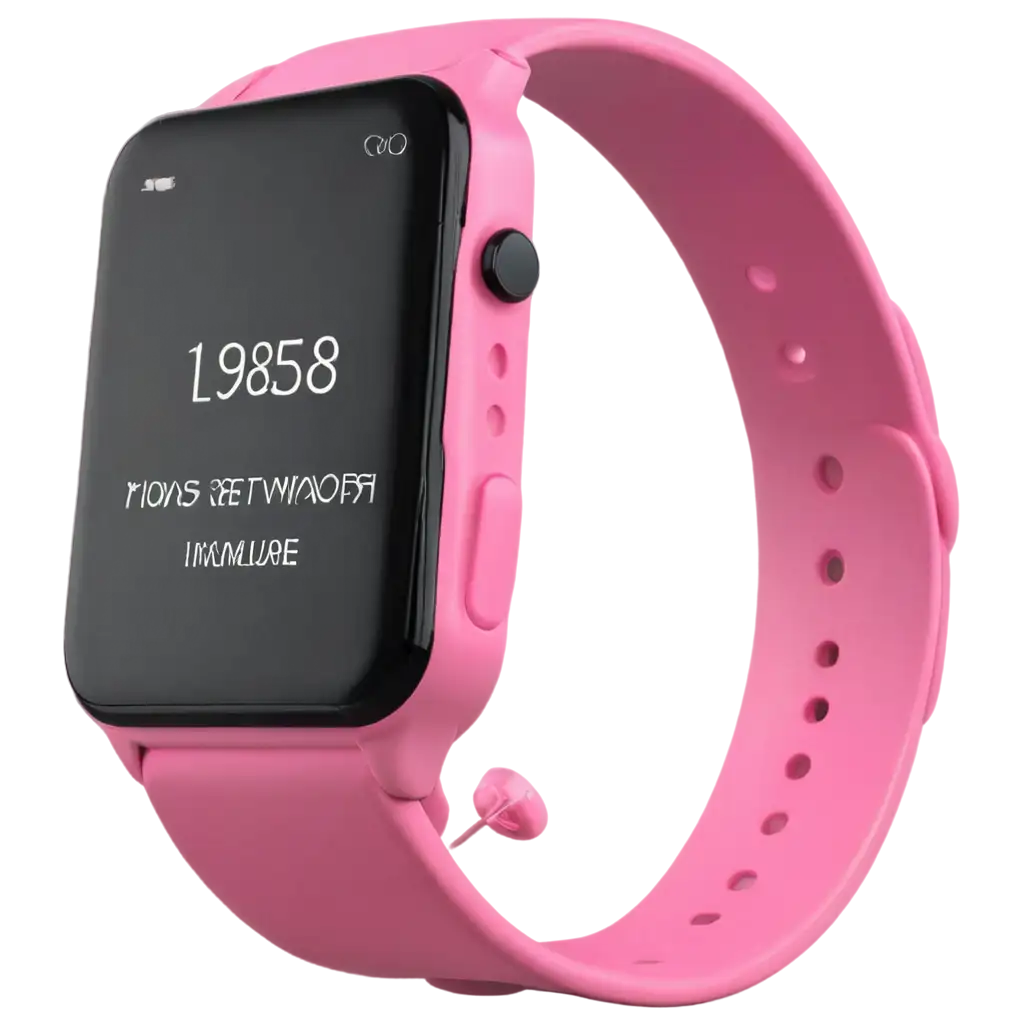 HighQuality-PNG-Image-of-a-Pink-Smart-Watch-for-Versatile-Use