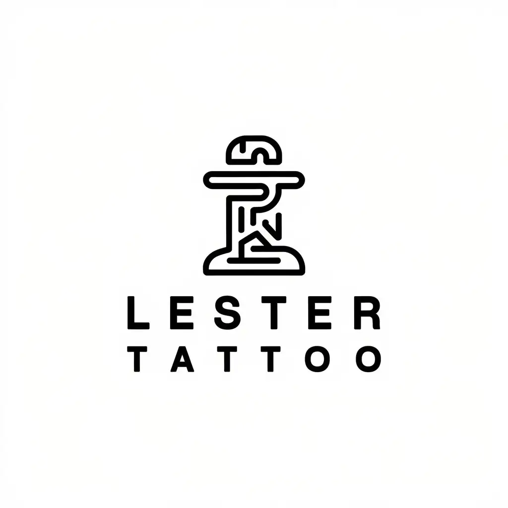 LOGO Design for Lester Tattoo Fine Line Oriental Tattoo Studio with Urban Complex Theme for Events Industry