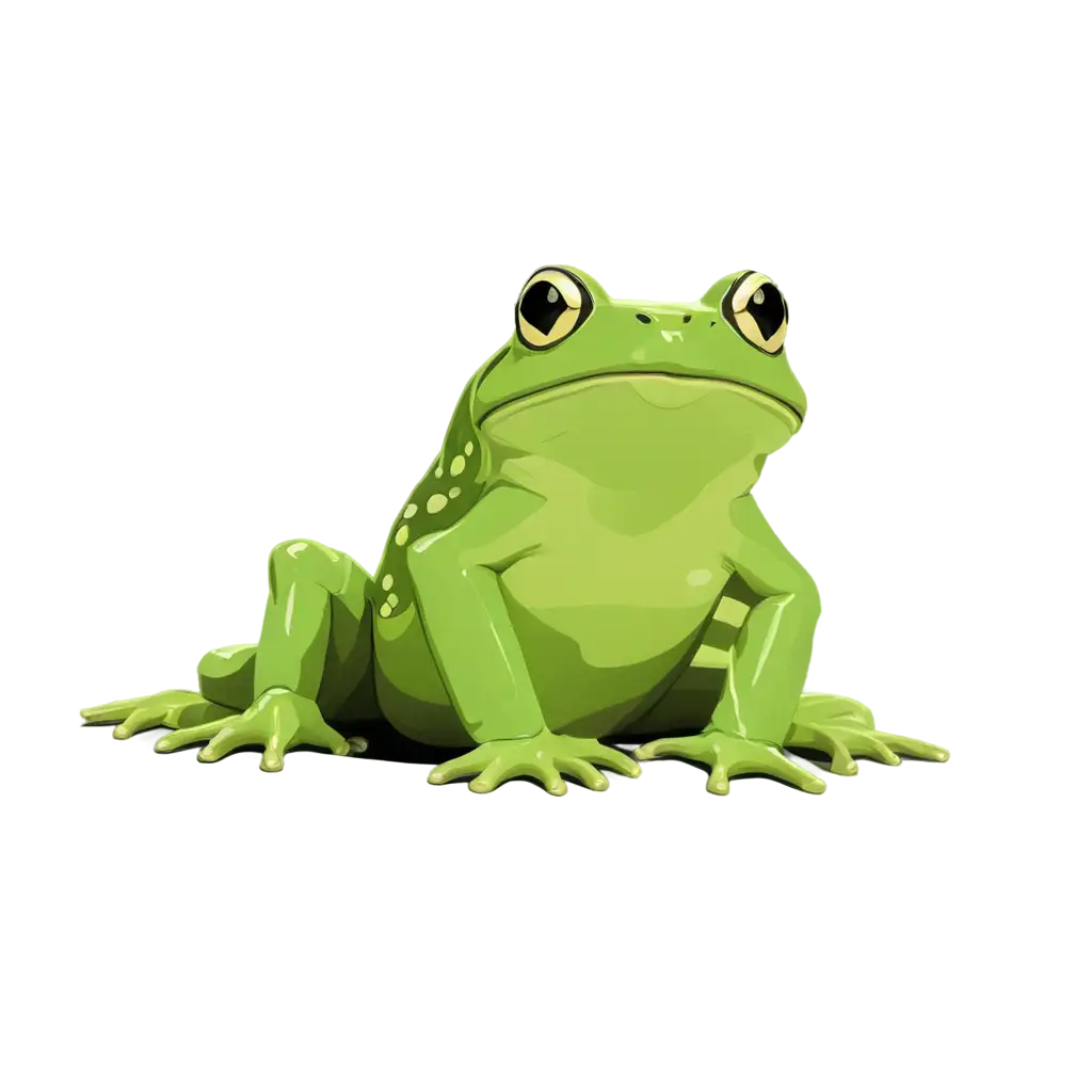 Cartoonish-Green-Frog-PNG-Image-Outline-of-Solid-Color-Design