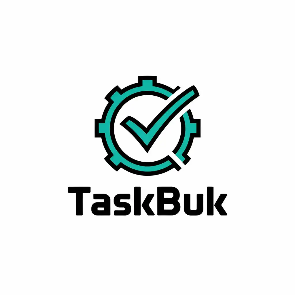 LOGO Design for Taskbuk Vector Logo with Task Symbol and Clear Background