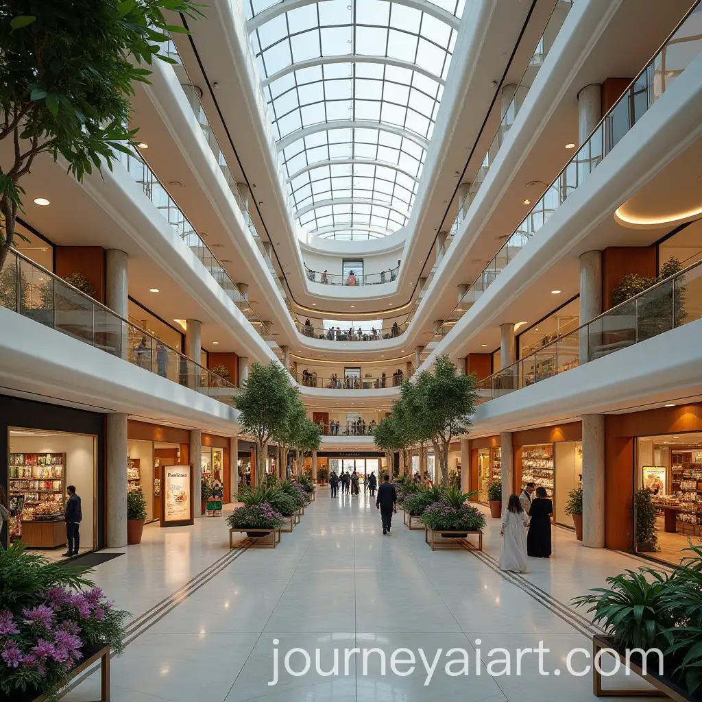 Modern-ThreeFloored-Shopping-Mall-with-450-Square-Meters-Area-Front-View