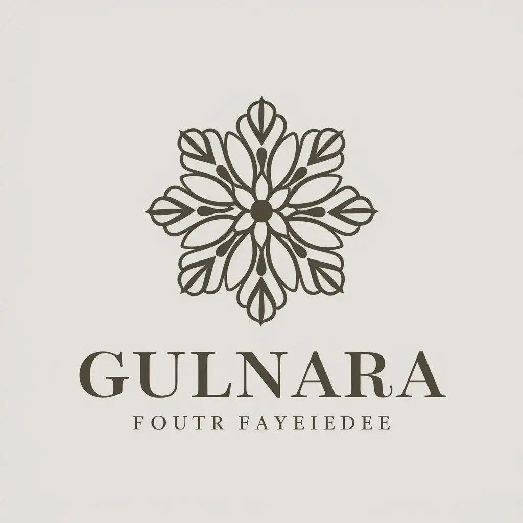 LOGO-Design-For-Gulnara-Elegant-Flower-Symbol-for-Clothing-Brand