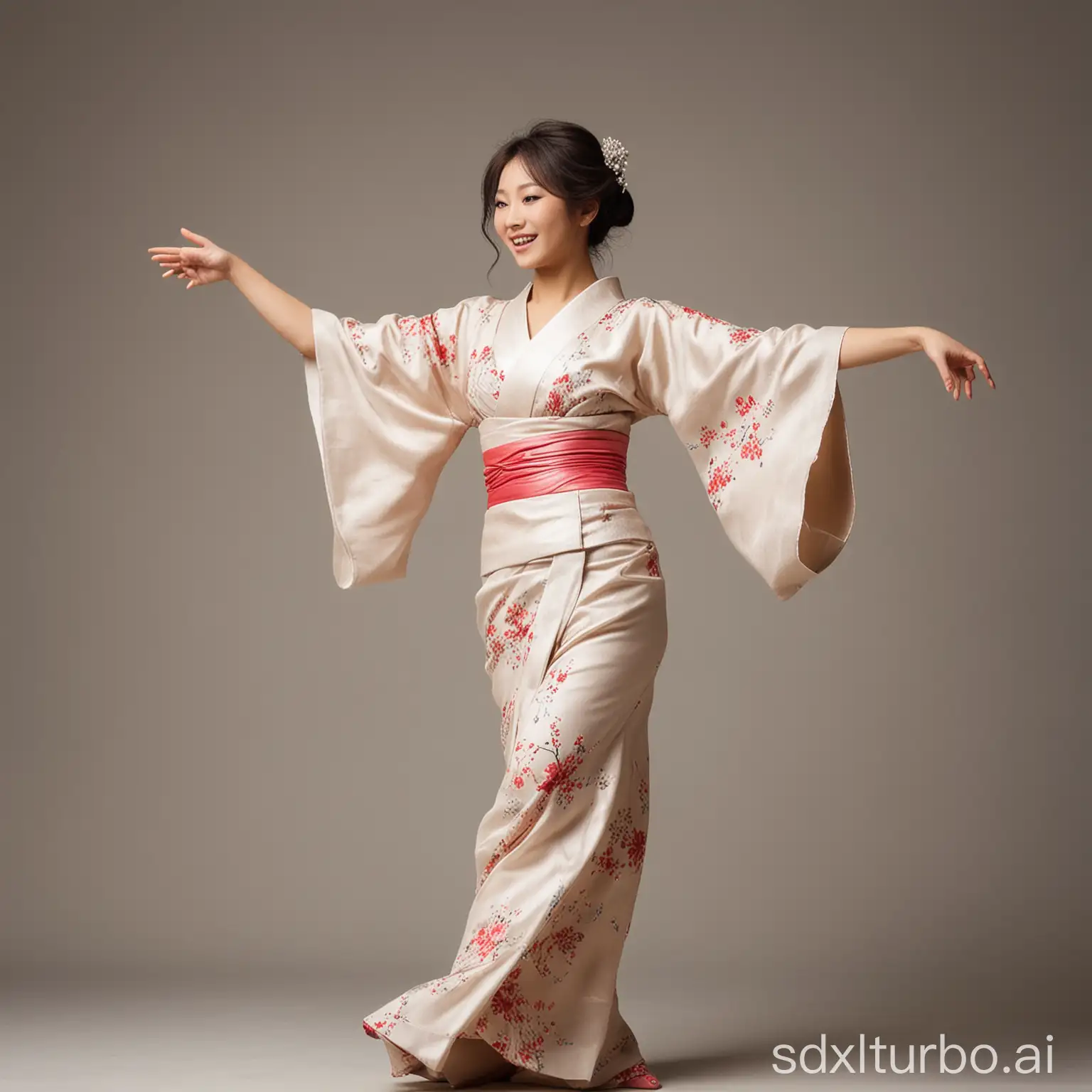 Graceful-Japanese-Woman-Dancing-in-Traditional-Kimono