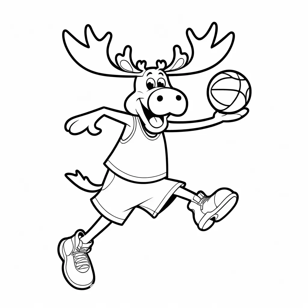 Moose-Playing-Basketball-Coloring-Page