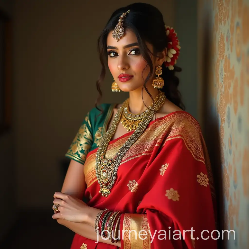 Indian-Woman-Model-in-Traditional-Attire-Portrait