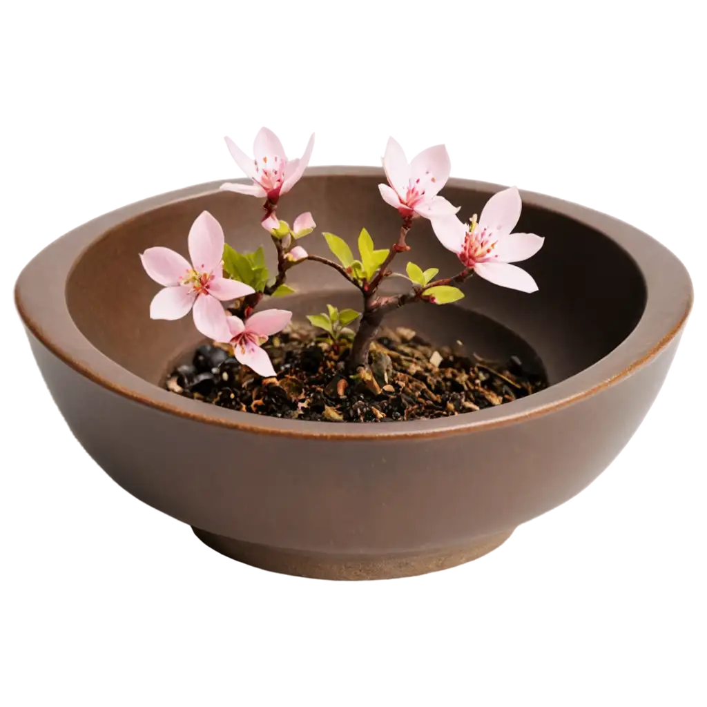 Stunning-Bonsai-Pot-with-Cherry-Blossoms-PNG-Image