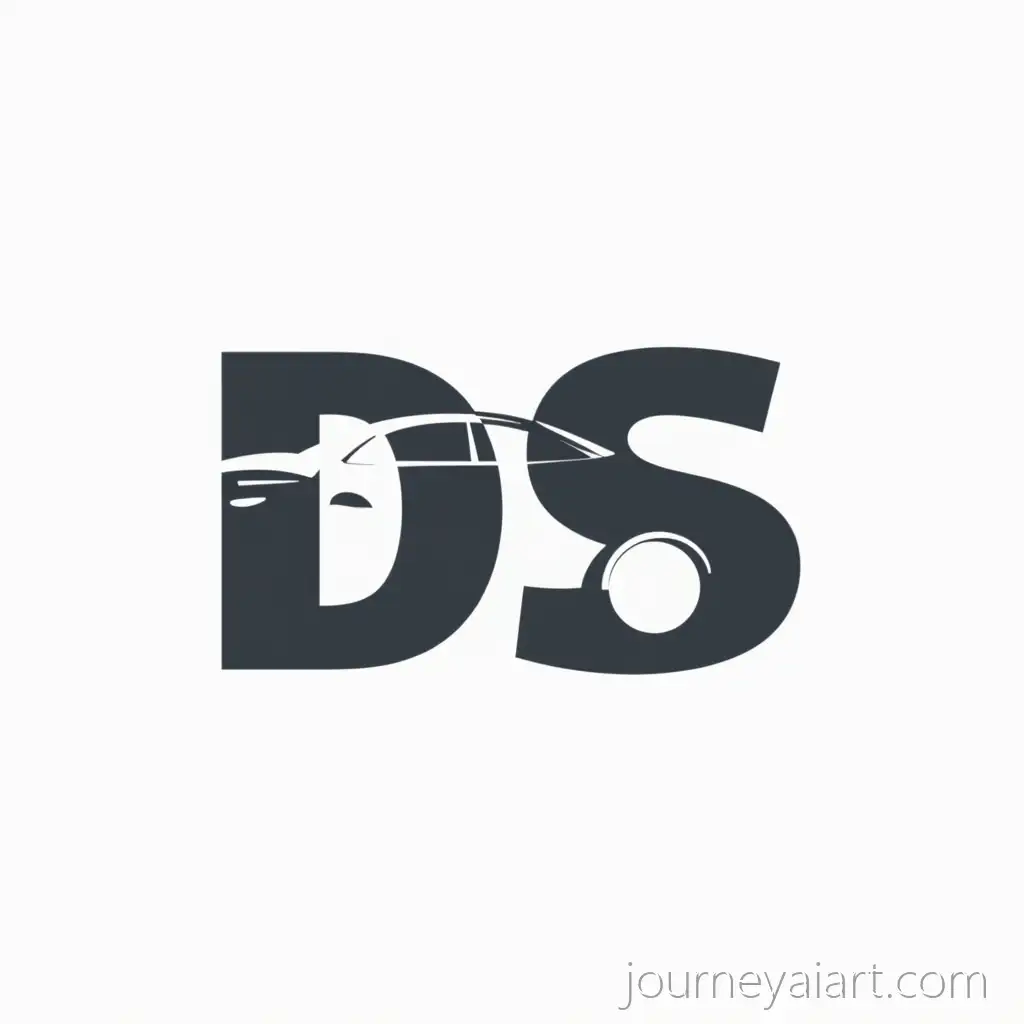 DS-Car-Logo-Design-in-Silhouette-Style-with-Modern-Lettering