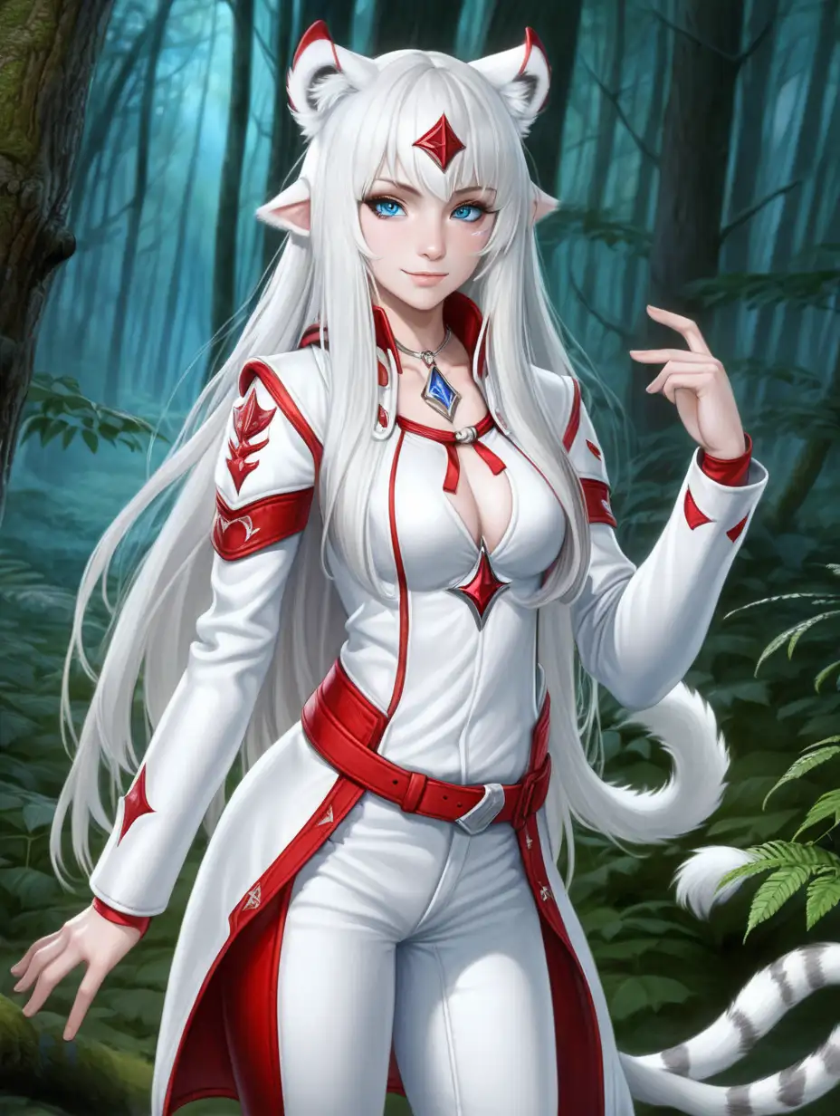 Mage-Woman-with-White-Tiger-Ears-in-Enchanted-Night-Forest