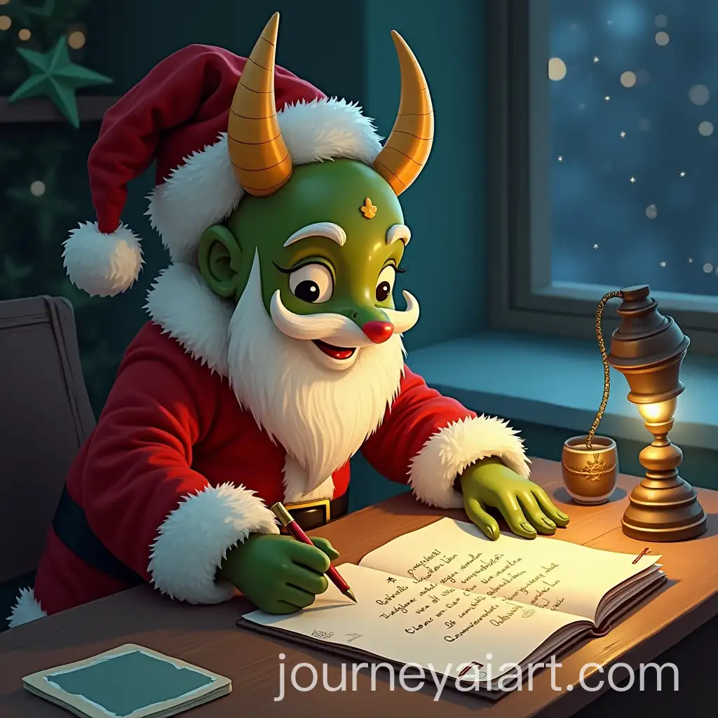 Duende-Writing-Letter-in-Portuguese-to-Zelito-in-Lapland