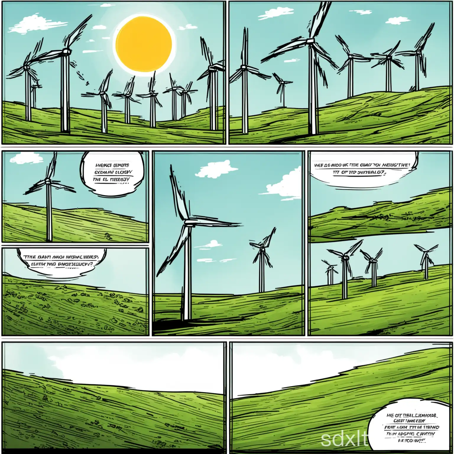 renewable energy comic panel