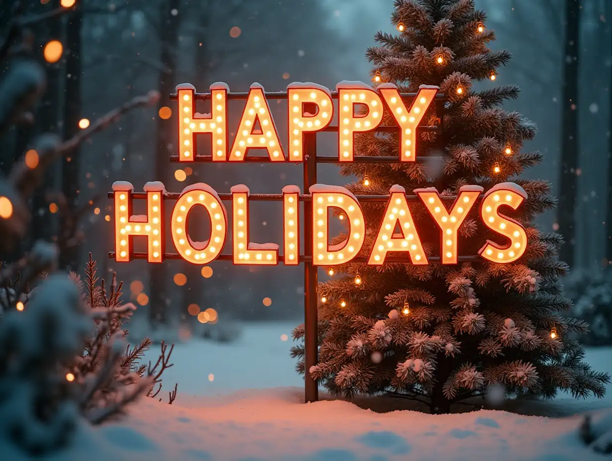 Joyful Holiday Greetings in Festive Typography