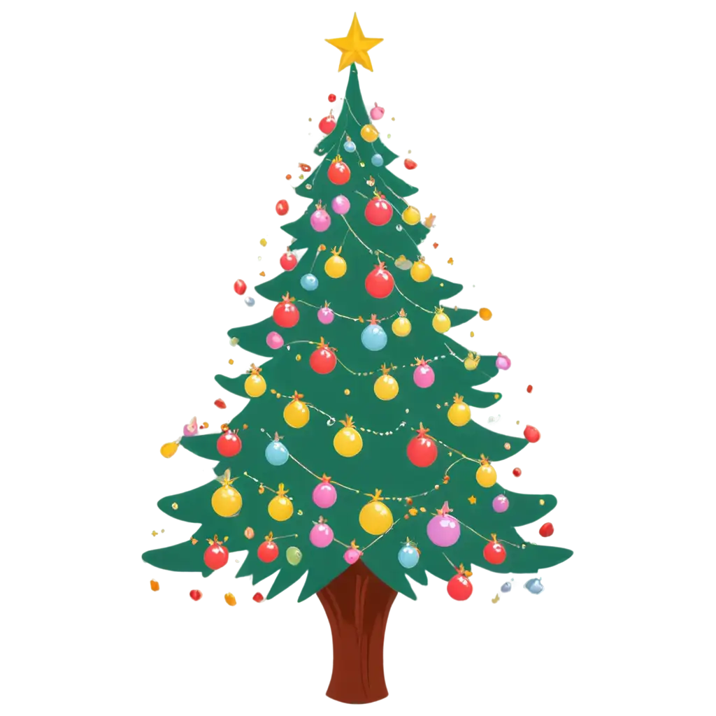 Small-Animated-Christmas-Tree-PNG-with-New-Years-Toys-and-Garlands-for-Holiday-Celebrations