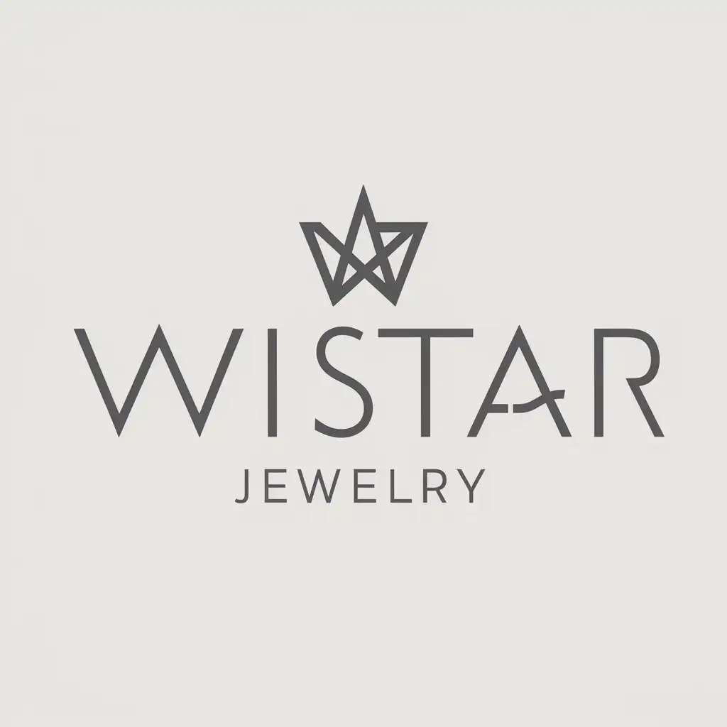 LOGO-Design-For-WiStar-Jewelry-Elegant-Text-with-Star-Symbol-Ideal-for-Jewelry-Industry