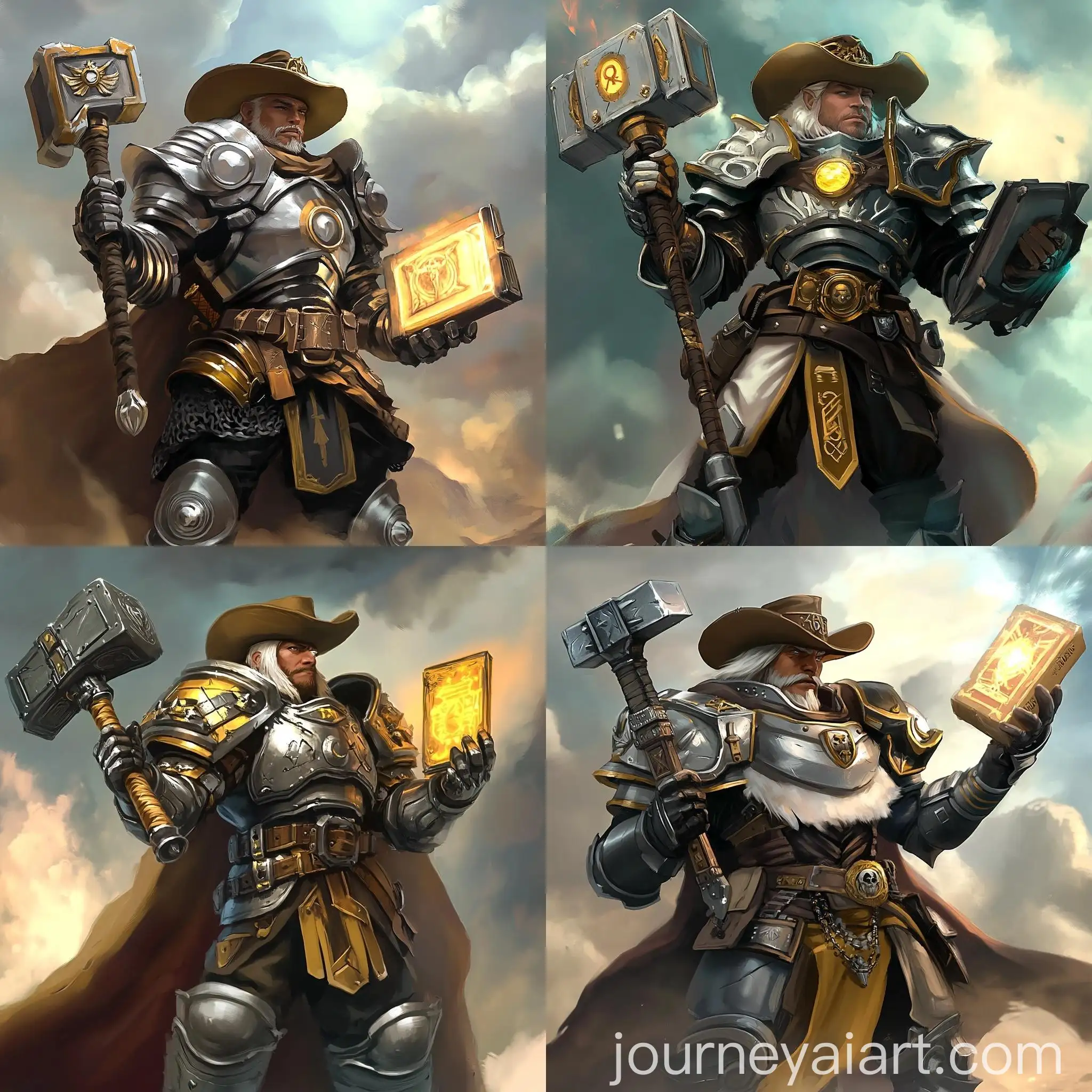 Armored-Paladin-with-Great-Hammer-and-Glowing-Tome-in-Peaceful-Plains