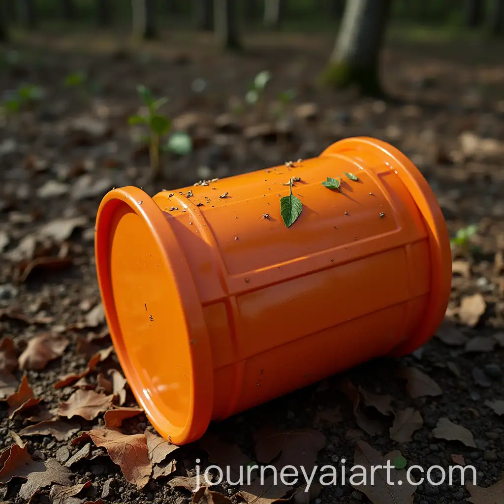 Cattle-Feeding-from-Plastic-Drum-in-Agricultural-Setting