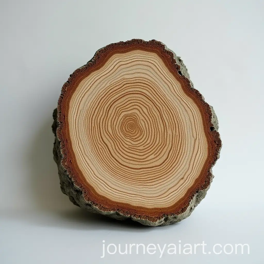 Tree-Slice-Standing-on-Flat-Stone-in-Natural-Setting