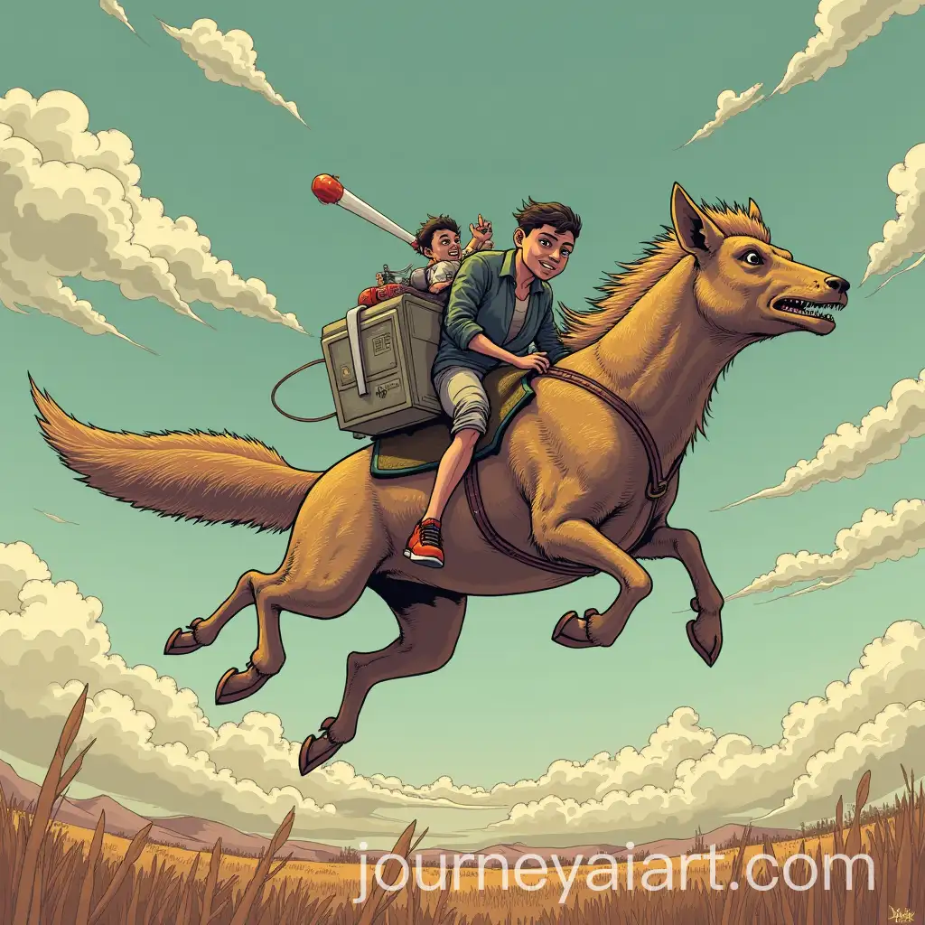 HumanAnimal-Hybrids-in-Fearful-Flight-Inspired-by-Miss-Van-Art-Style