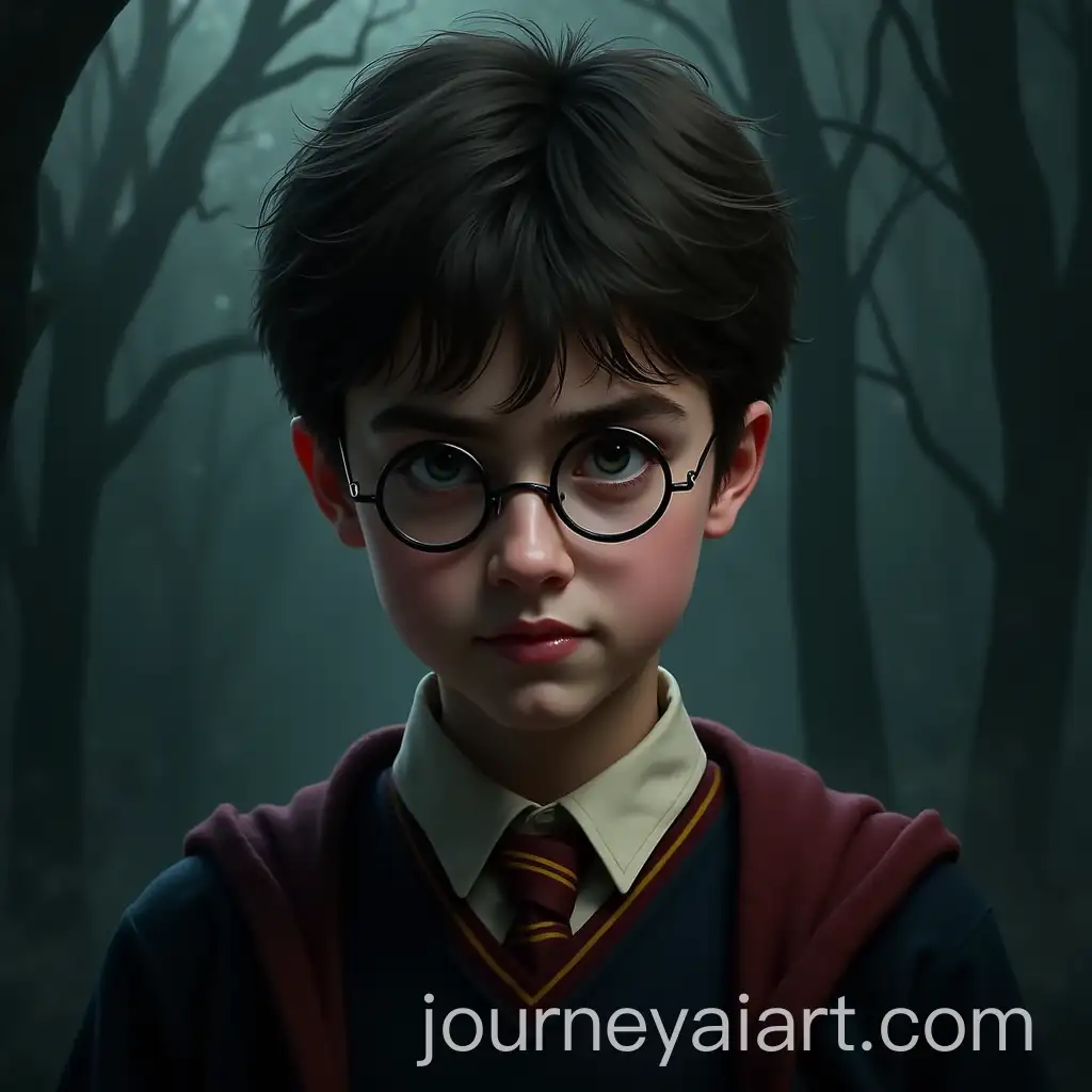Dark-Fantasy-Portrait-of-Harry-Potter-in-Realistic-Style