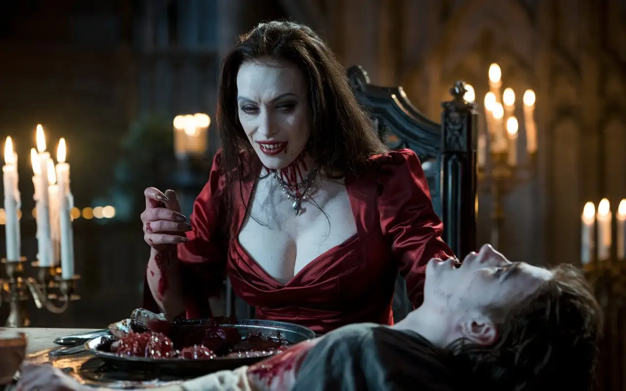 Mature-Female-Vampire-Indulging-in-a-Grisly-Feast