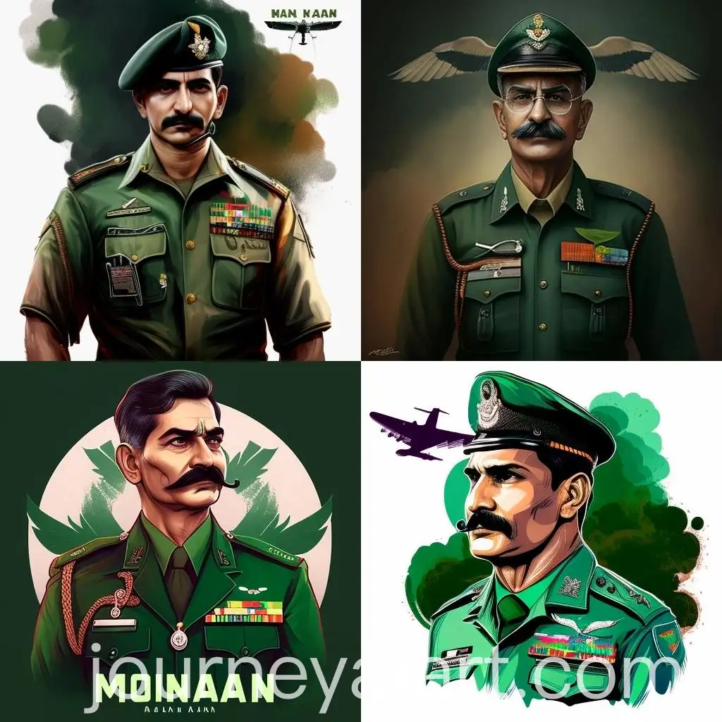 Indian-Air-Force-Man-in-Green-Uniform-with-Mohan-Badge