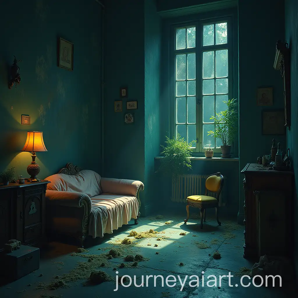 Surreal-Nightmarish-Painting-of-Chloes-Room-in-Boris-Vians-Froth-on-the-Days