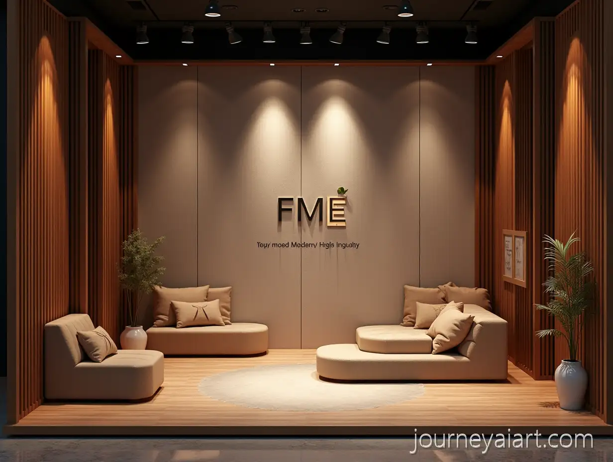 UltraRealistic-Photo-Zone-for-Faculty-of-International-Economics-with-Modern-DesignFME-exhibition-backdrop-and-Elegant-Typography