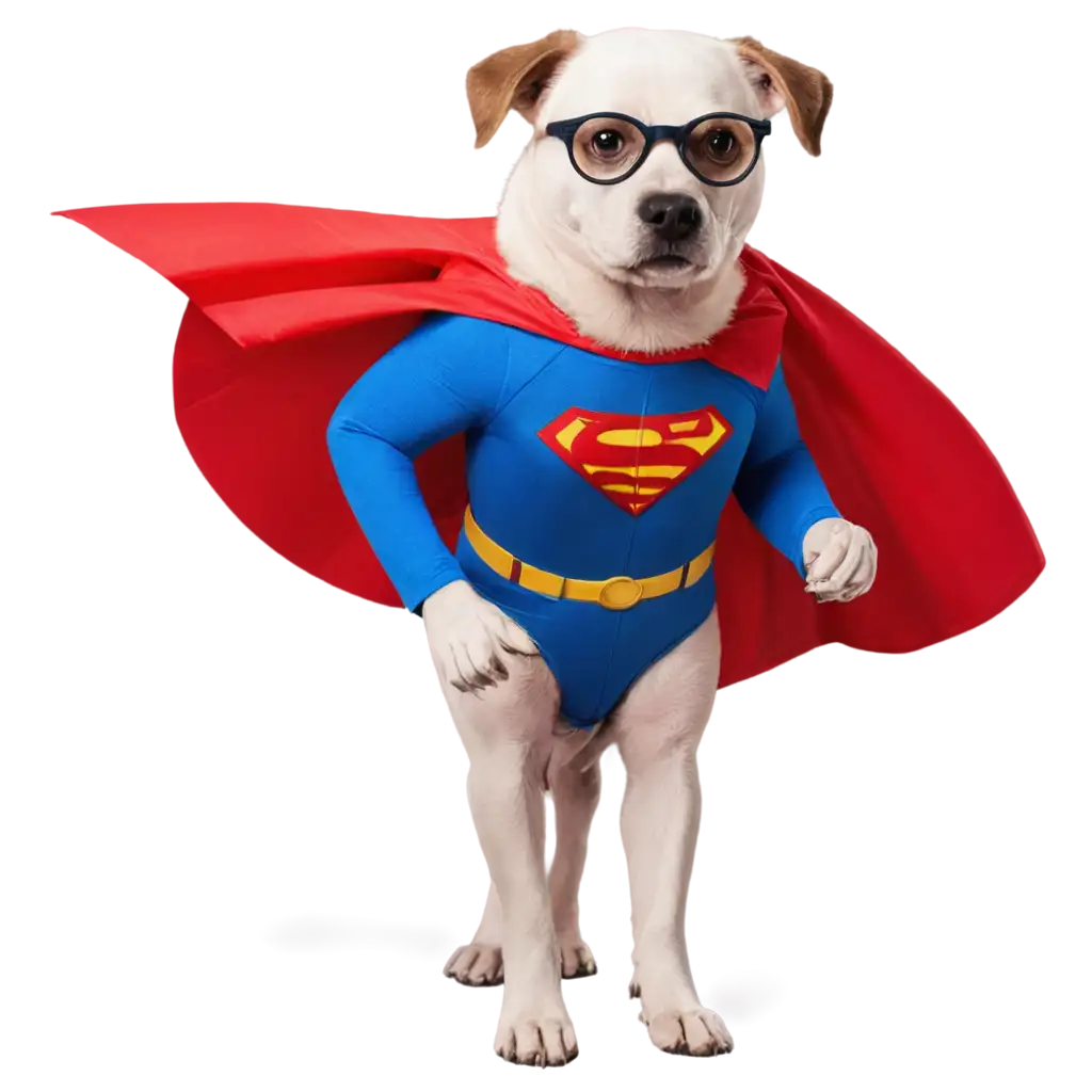 Superhero-Dog-in-Full-Body-Superman-Costume-with-Red-Glasses-PNG-ImagePNG-Image-Usage-Scenarios-for-Creative-Use