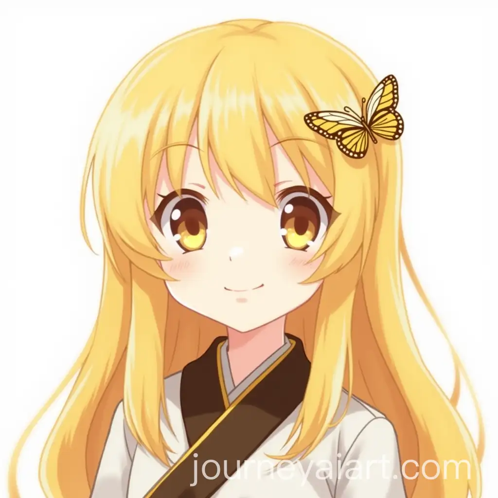 Young-Girl-in-Shinigami-Captains-Haori-with-Butterfly-Hairpin