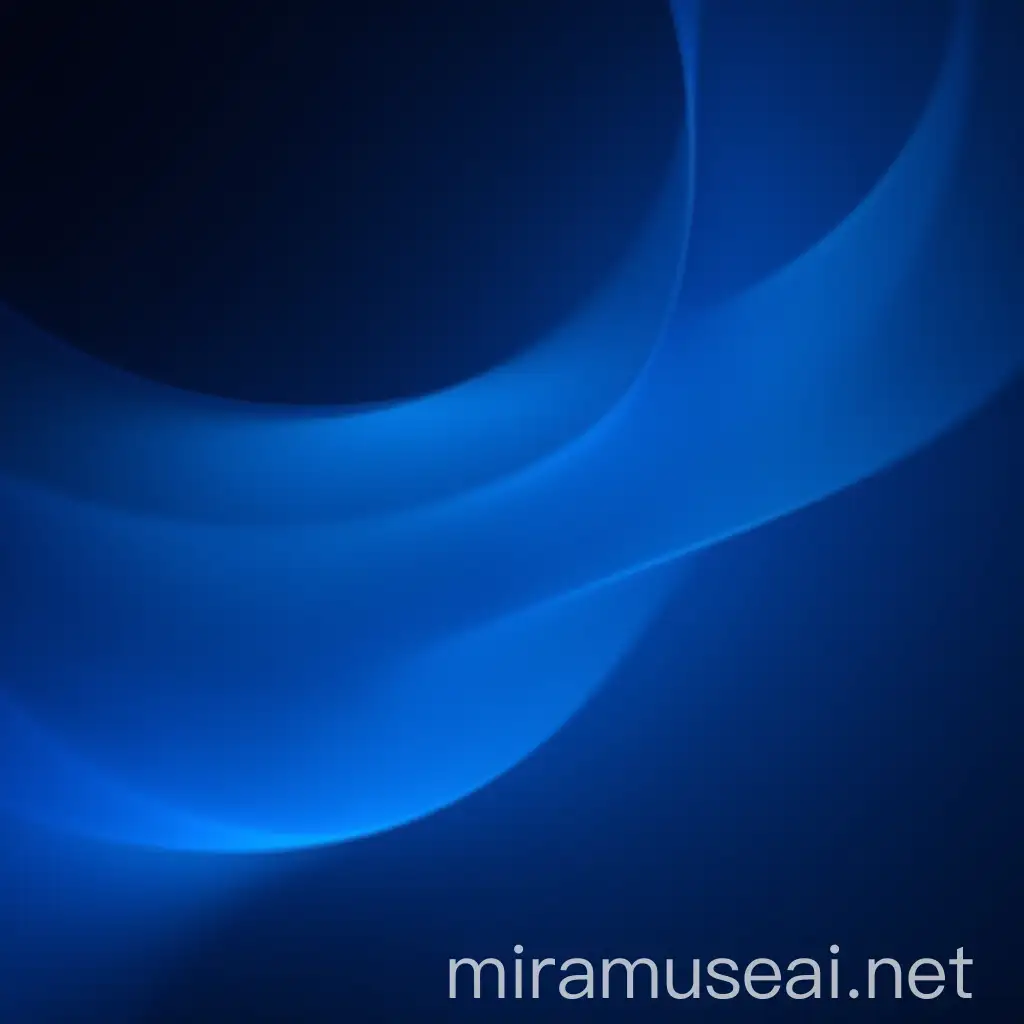 Tranquil Blue Abstract Design with Luminous Curves