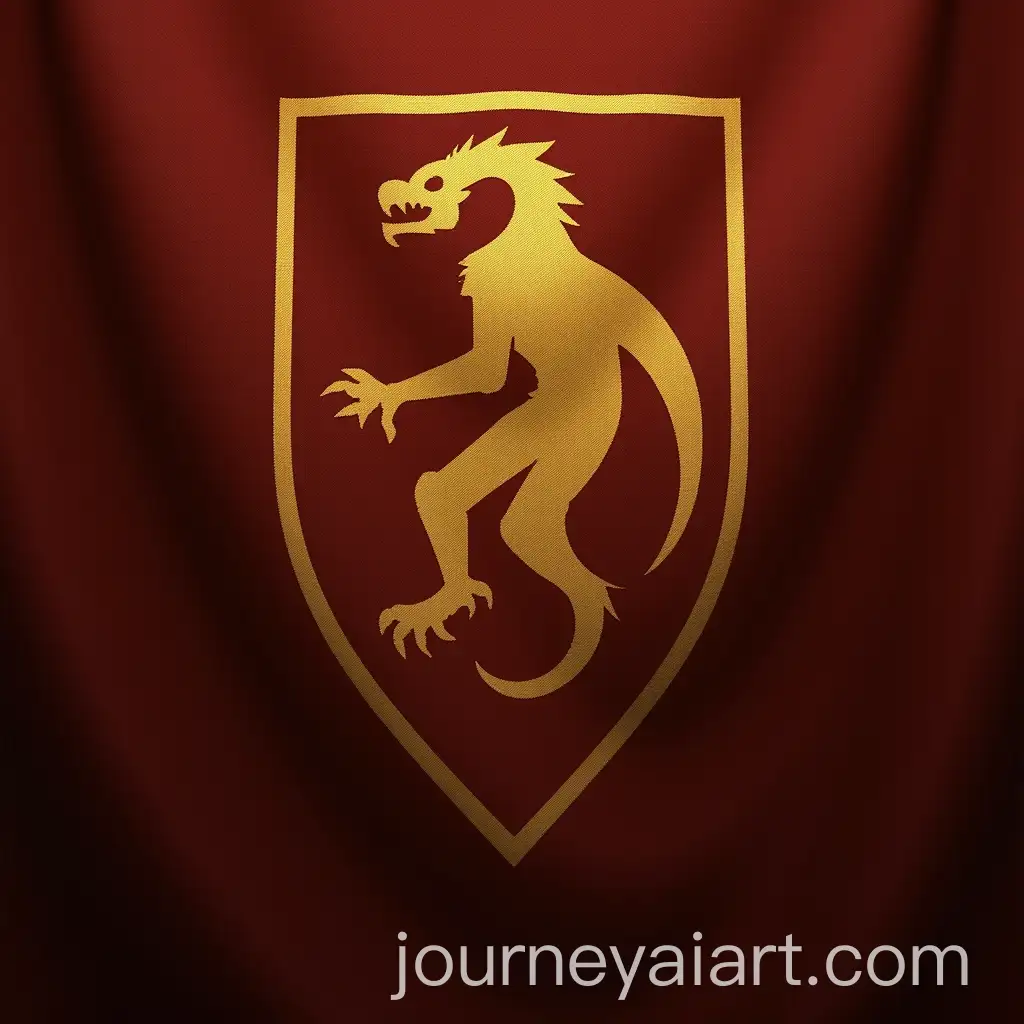 Classic-Flag-with-Brown-and-Gold-Colors-Throne-and-Crown-Inspired