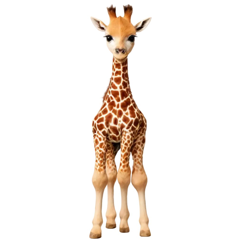 Adorable-Baby-Giraffe-PNG-Image-Captivating-Wildlife-Illustration