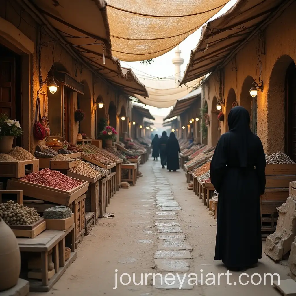 Old-Traditional-Market-in-Riyadh-Saudi-Arabia-with-Shoppers-and-Vendors