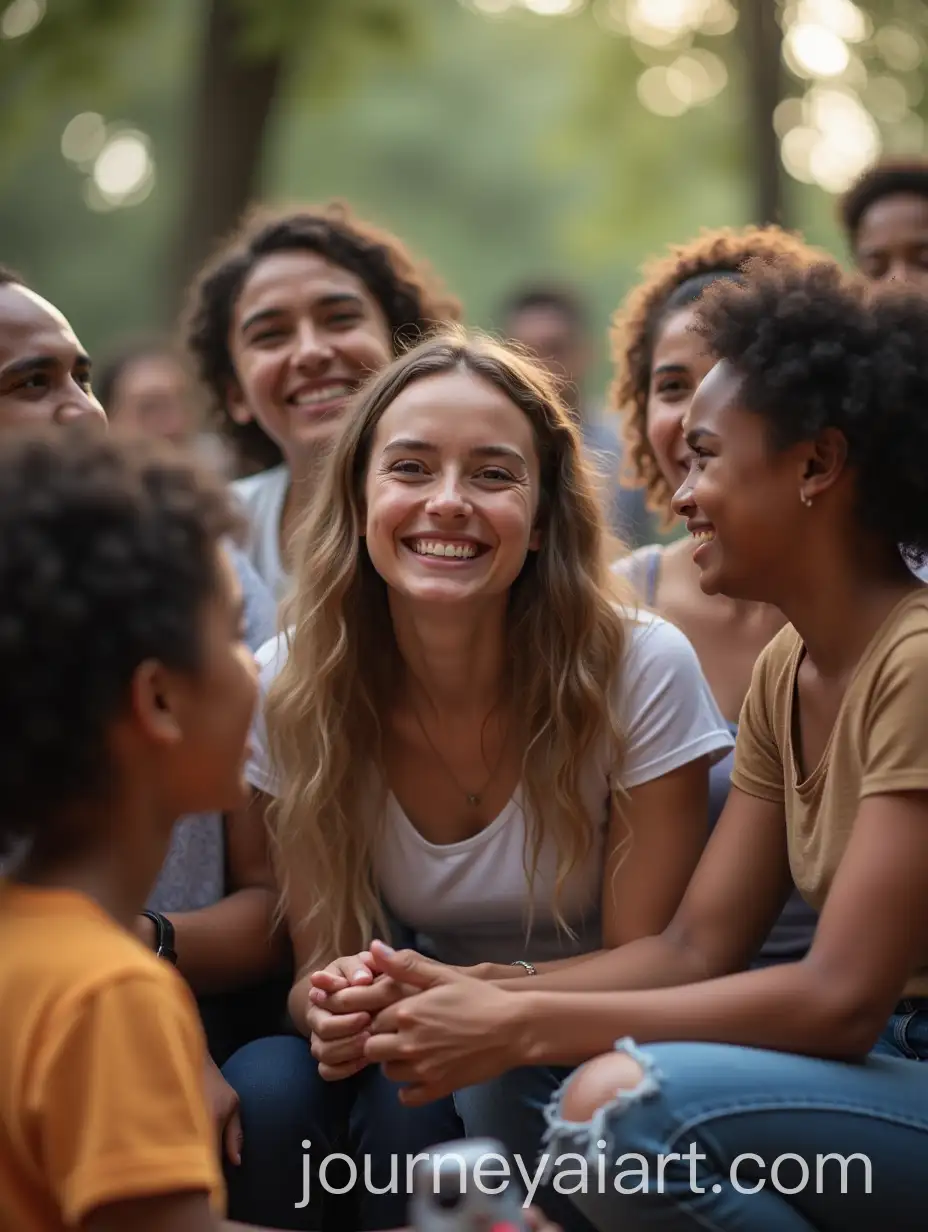 Diverse-Group-of-People-Talking-Laughing-and-Smiling-Together