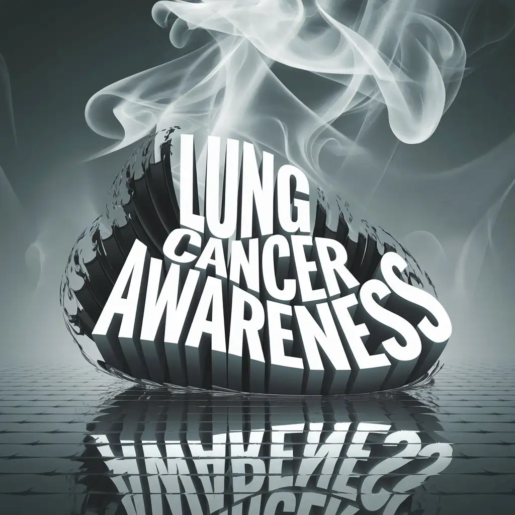 Dynamic-Lung-Cancer-Awareness-Typography-in-Black-and-White