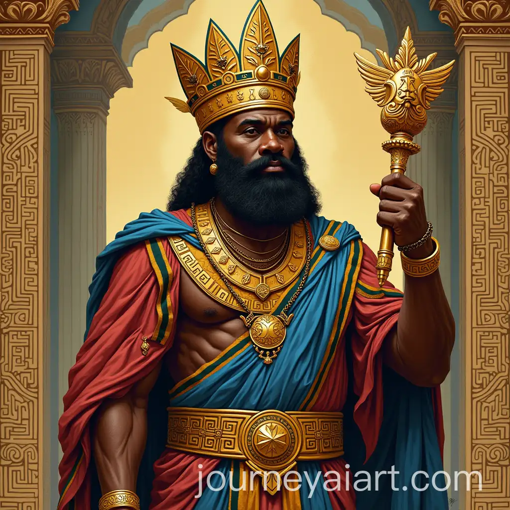 Imposing-Yoruba-King-in-Traditional-Garments-and-Crown