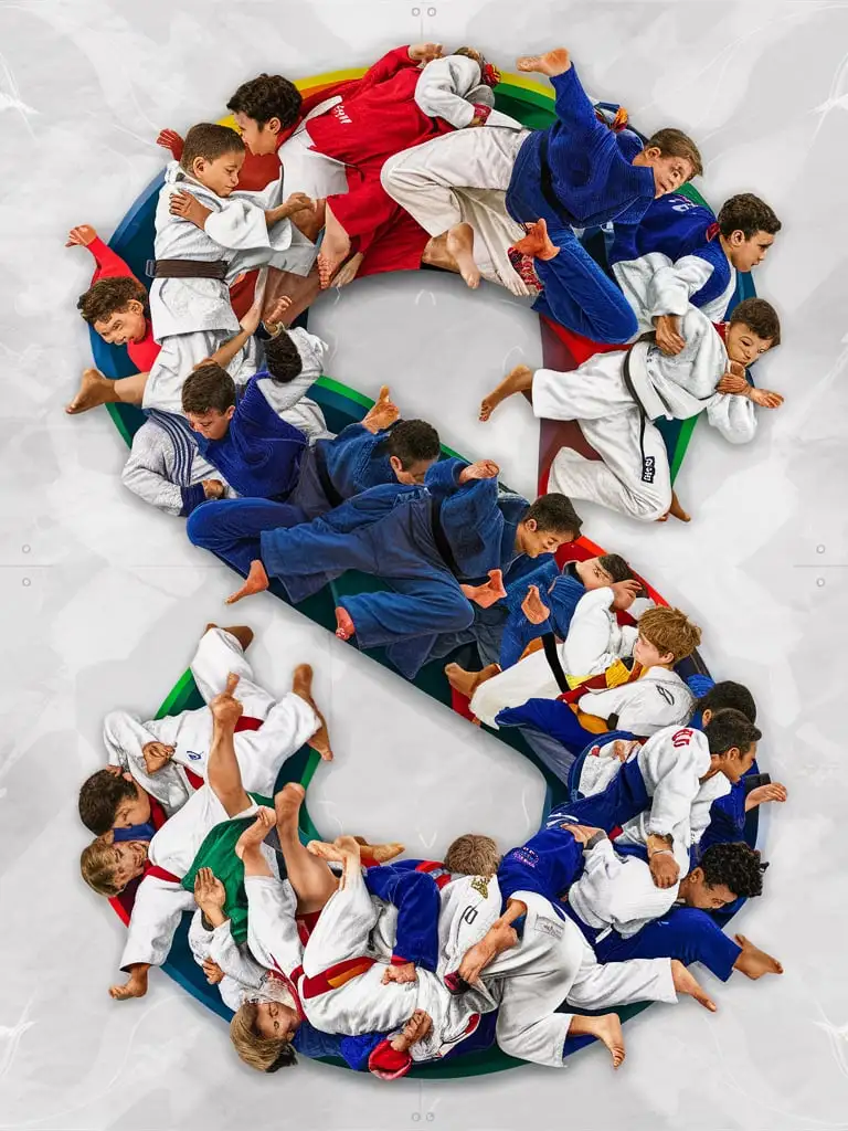 Young Judokas in the Shape of Letter S