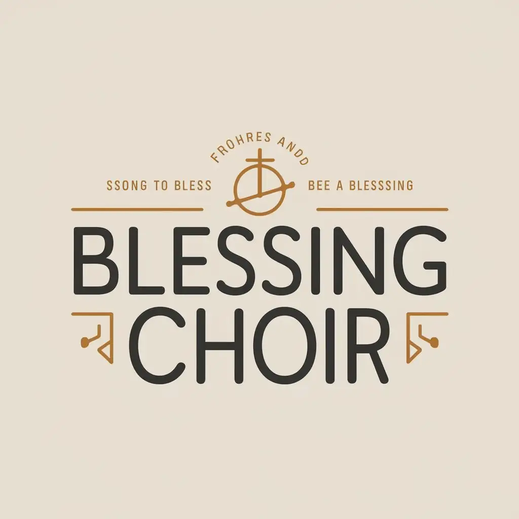 LOGO Design for Blessing Choir Song to Bless and Be a Blessing Moderate Clear Background