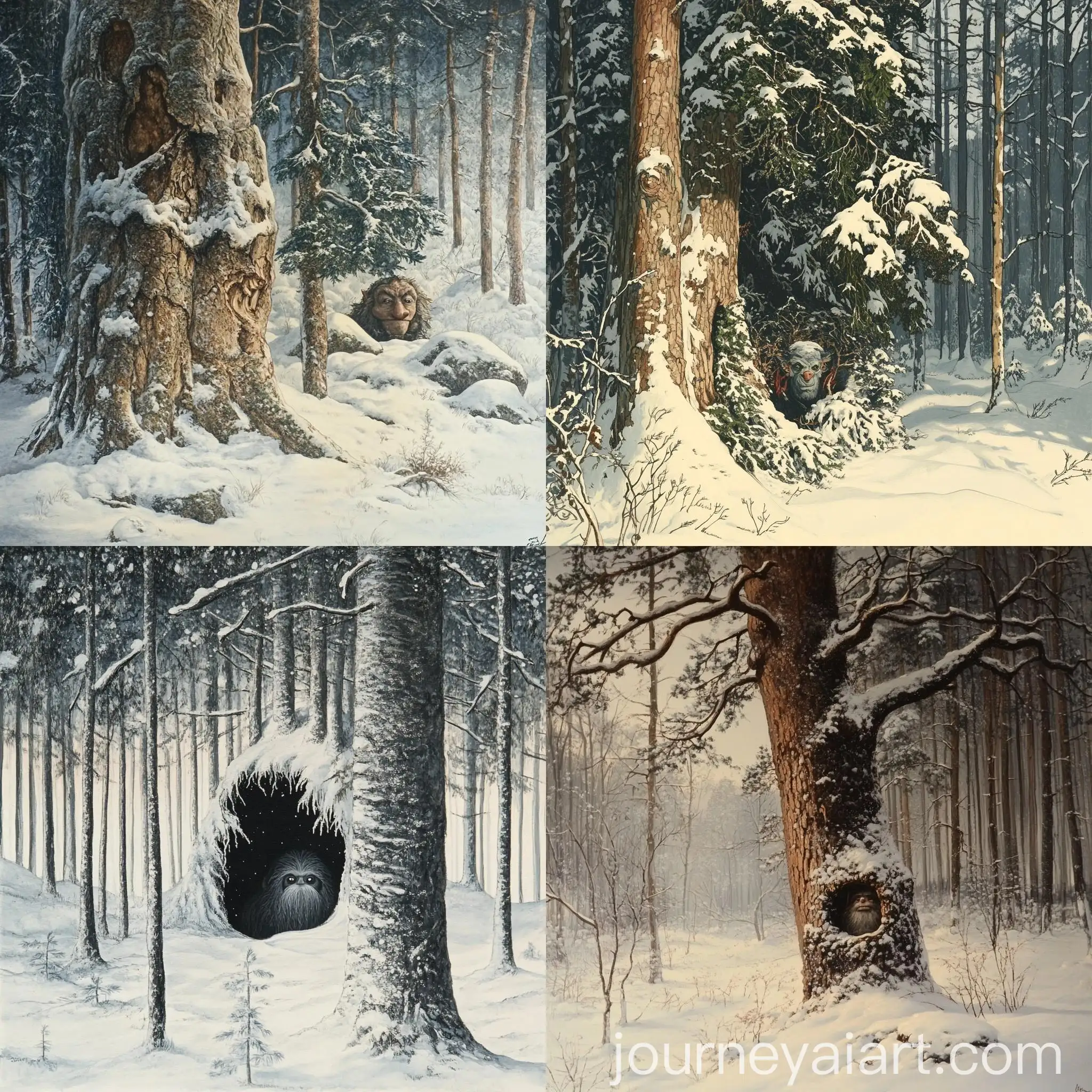 Mysterious-Troll-in-Swedish-Winter-Forest