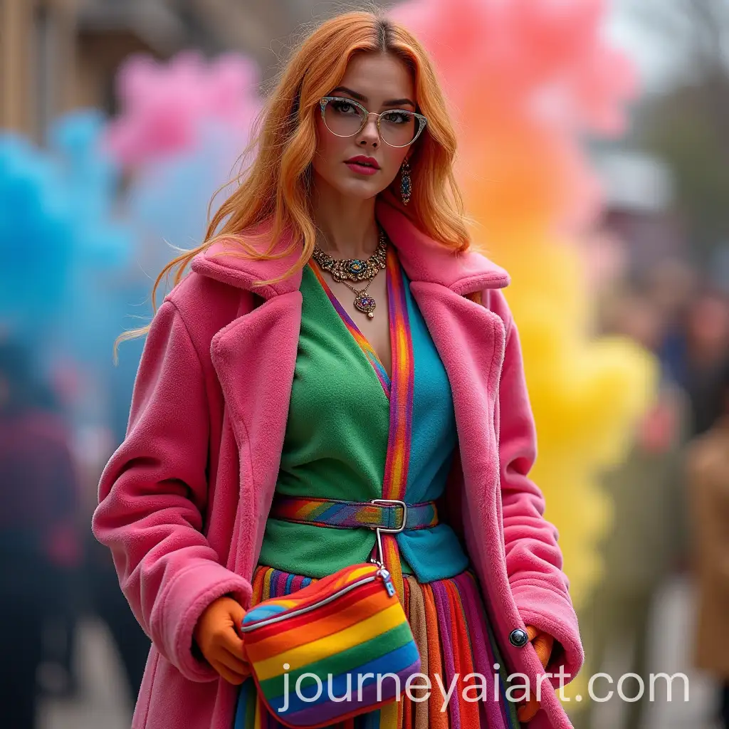 Eccentric-LGBTQ-Fashion-Sensuous-Rainbow-Fleece-Ensemble