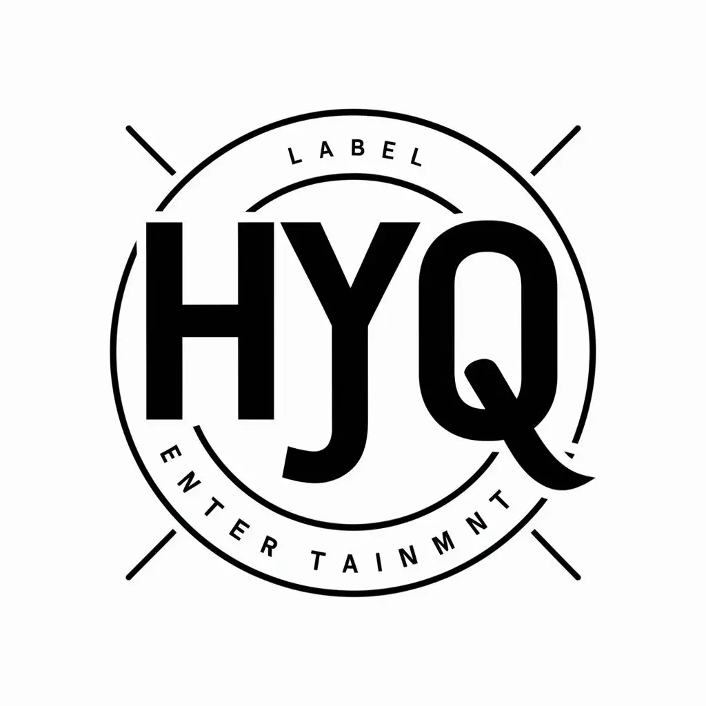 LOGO Design for HYQ Entertainment Sleek Vector Design with Dynamic Text